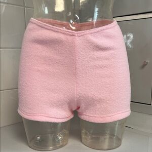 Terry Fleece Pink Ballet Warmup Shorts S/M NWOT